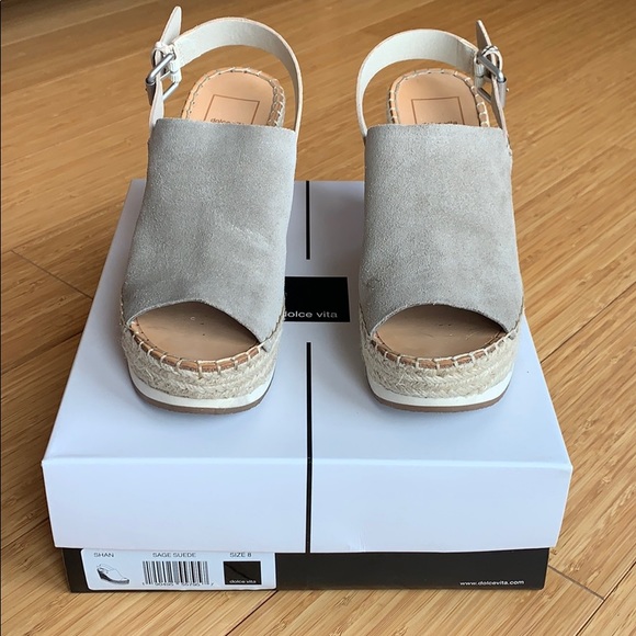 Dolce Vita Suede Espadrille Slingback Platforms - Picture 3 of 5